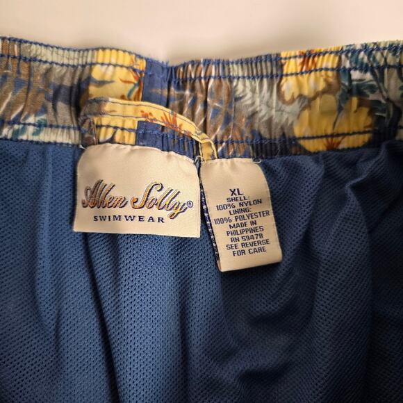 Allen Solly Blue Floral Print with Turtles Board Shorts size XL - Picture 3 of 10